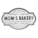 Clayre & Eef Tekstbord  48x1x30 cm Wit Metaal MOM'S BAKERY