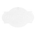 Clayre & Eef Targhetta con testo 48x1x30 cm Bianco Metallo