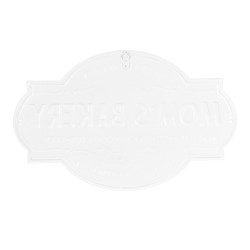 Clayre & Eef Tekstbord  48x1x30 cm Wit Metaal MOM'S BAKERY