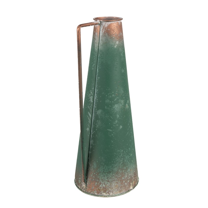 Clayre & Eef Decoratie Kan  14x12x31 cm Groen Metaal