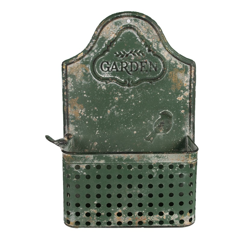 Clayre & Eef Supporto per piante 29x13x45 cm Verde Metallo Rettangolo