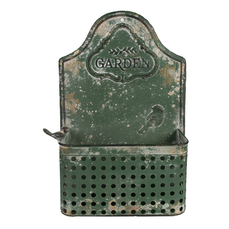 Clayre & Eef Porte-plante 29x13x45 cm Vert Métal Rectangle