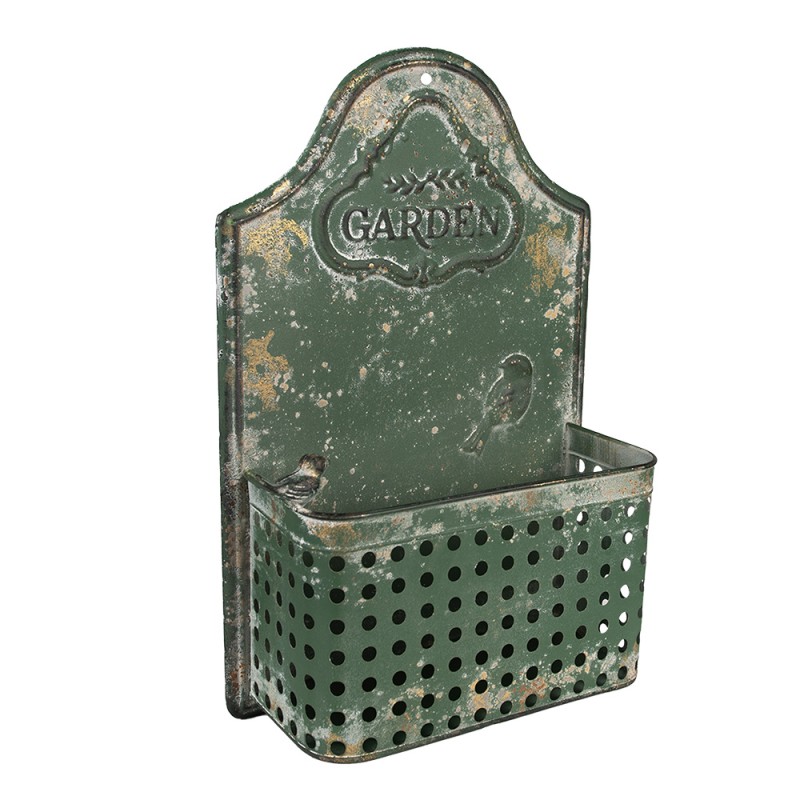 Clayre & Eef Plant Holder 29x13x45 cm Green Metal Rectangle