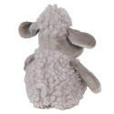 Clayre & Eef Knuffel Schaap 10x15x19 cm Grijs Pluche