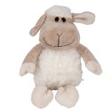 Clayre & Eef Knuffel Schaap 10x15x19 cm Wit Pluche