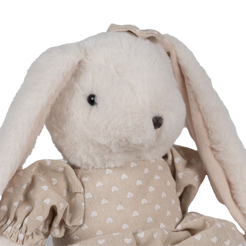 Clayre & Eef Peluche Lapin 20x22x26 cm Beige Peluche