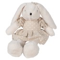 Clayre & Eef Peluche Lapin 16x26x21 cm Beige Peluche