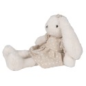 Clayre & Eef Stuffed toy Rabbit 16x26x21 cm Beige Plush