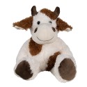 Clayre & Eef Peluche Vache 24x25x29 cm Blanc Marron Peluche