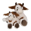 Clayre & Eef Peluche Mucca 24x25x29 cm Bianco Marrone  Peluche