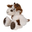 Clayre & Eef Peluche Vache 18x19x19 cm Blanc Marron Peluche