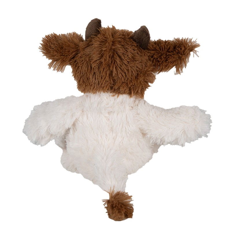Clayre & Eef Stuffed toy Cow 18x19x19 cm White Brown Plush