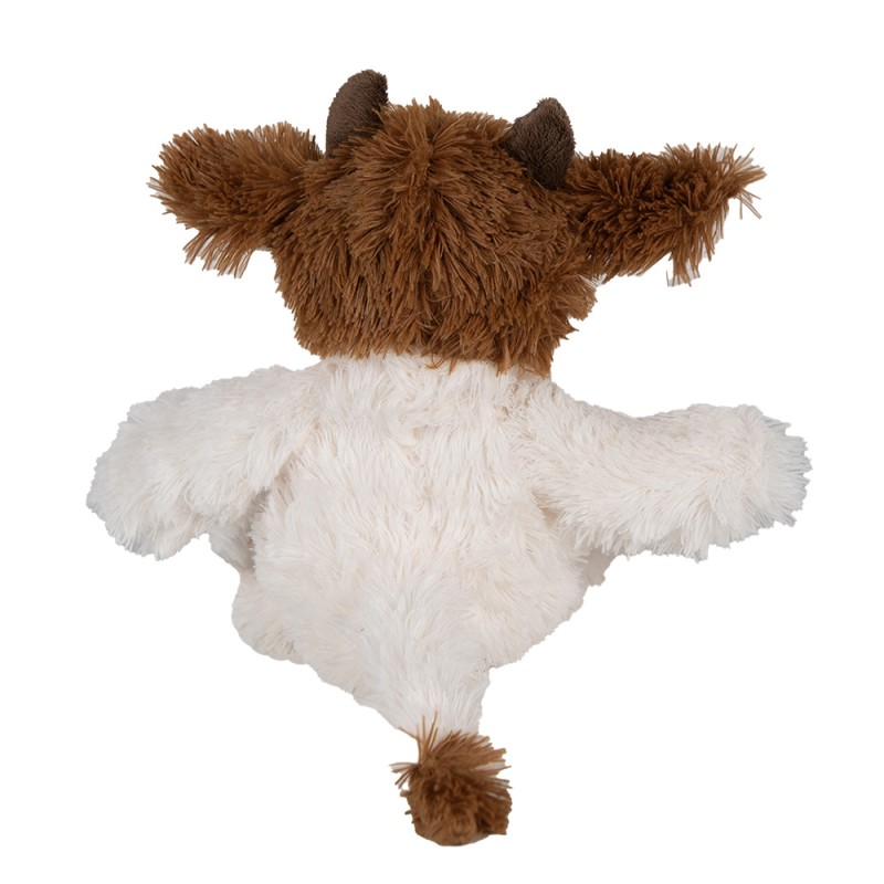 Clayre & Eef Peluche Vache 18x19x19 cm Blanc Marron Peluche