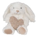 Clayre & Eef Peluche Lapin 11x14x14 cm Beige Peluche