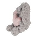 Clayre & Eef Peluche Lapin 14x15x20 cm Gris Peluche