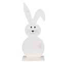 Clayre & Eef Statuetta decorativa Coniglio 26 cm Bianco Legno