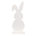 Clayre & Eef Statuetta decorativa Coniglio 26 cm Bianco Legno