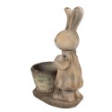 Clayre & Eef Blumentopf Kaninchen 49 cm Braun Beige Keramikmaterial