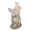 Clayre & Eef Figurine décorative Lapin 43 cm Marron Beige Matériau céramique