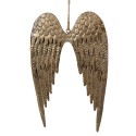 Clayre & Eef Decorative Pendant Wings 13 cm Gold colored Iron
