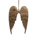 Clayre & Eef Decorative Pendant Wings 9 cm Gold colored Iron