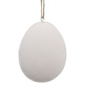Clayre & Eef Osteranhänger Ei 8 cm Weiß Eisen Oval