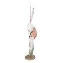 Clayre & Eef Statuetta decorativa Coniglio 56 cm Bianco Ferro