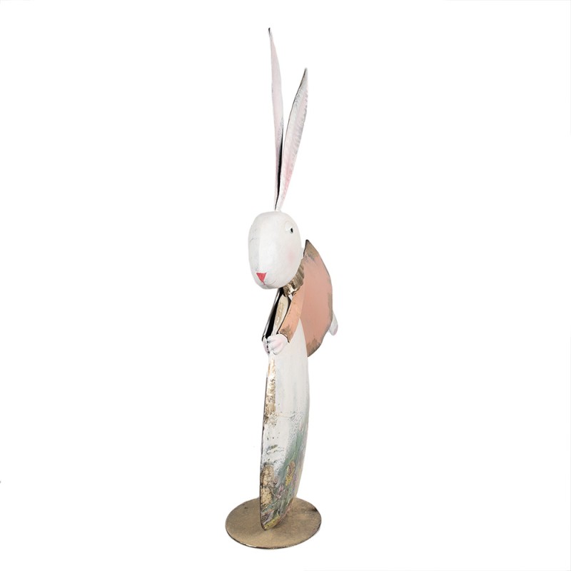 Clayre & Eef Dekorationsfigur Kaninchen 56 cm Weiß Eisen