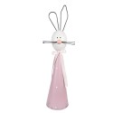 Clayre & Eef Decorative Figurine Rabbit 60 cm White Pink Iron