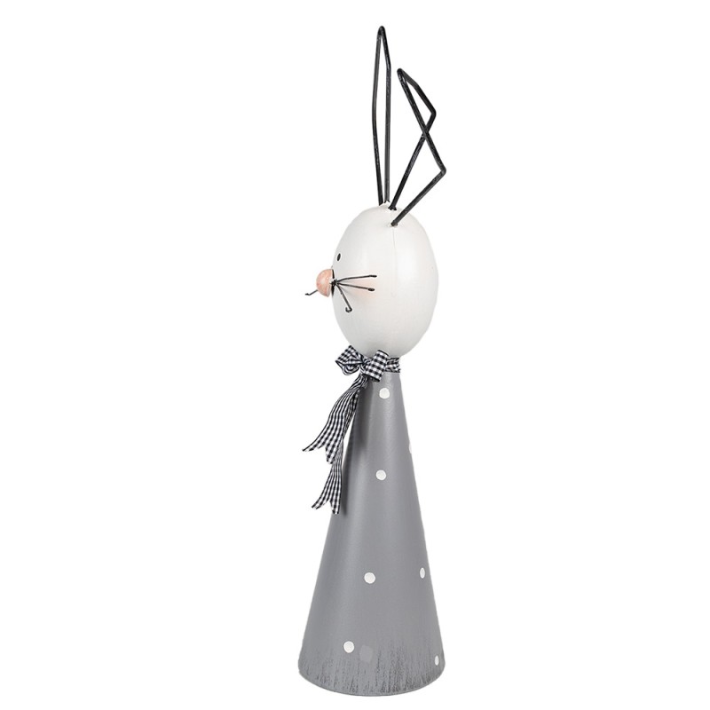 Clayre & Eef Decorative Figurine Rabbit 48 cm Grey Iron