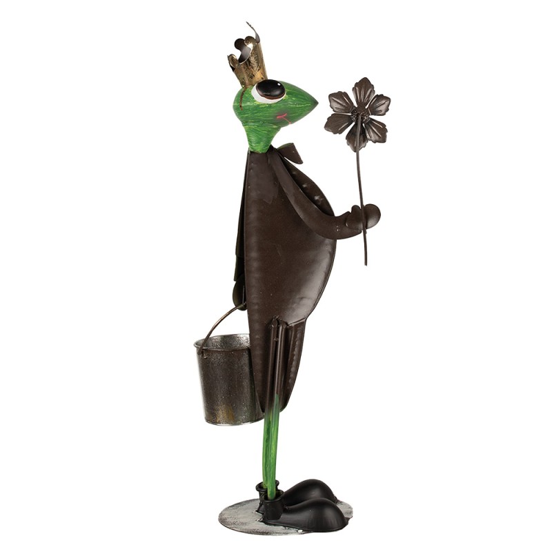 Clayre & Eef Decorative Figurine Frog 67 cm Green Iron
