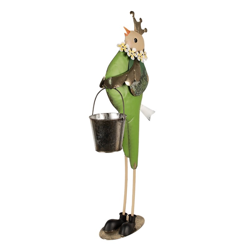 Clayre & Eef Figurine décorative Oiseau 83 cm Vert Fer