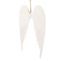 Clayre & Eef Decorative Pendant Wings 12 cm White Iron