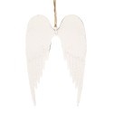 Clayre & Eef Decorative Pendant Wings 9 cm White Iron