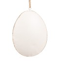 Clayre & Eef Ciondolo di Pasqua Uovo 8 cm Beige Ferro Ovale