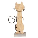 Clayre & Eef Decoratie Beeld Kat 38 cm Wit Hout