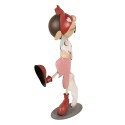 Clayre & Eef Figurine décorative Gnome 55 cm Rose Fer
