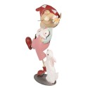 Clayre & Eef Decorative Figurine Gnome 55 cm Pink Iron