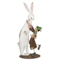 Clayre & Eef Figurine décorative Lapin 57 cm Blanc Fer