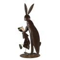 Clayre & Eef Figurine décorative Lapin 57 cm Blanc Fer