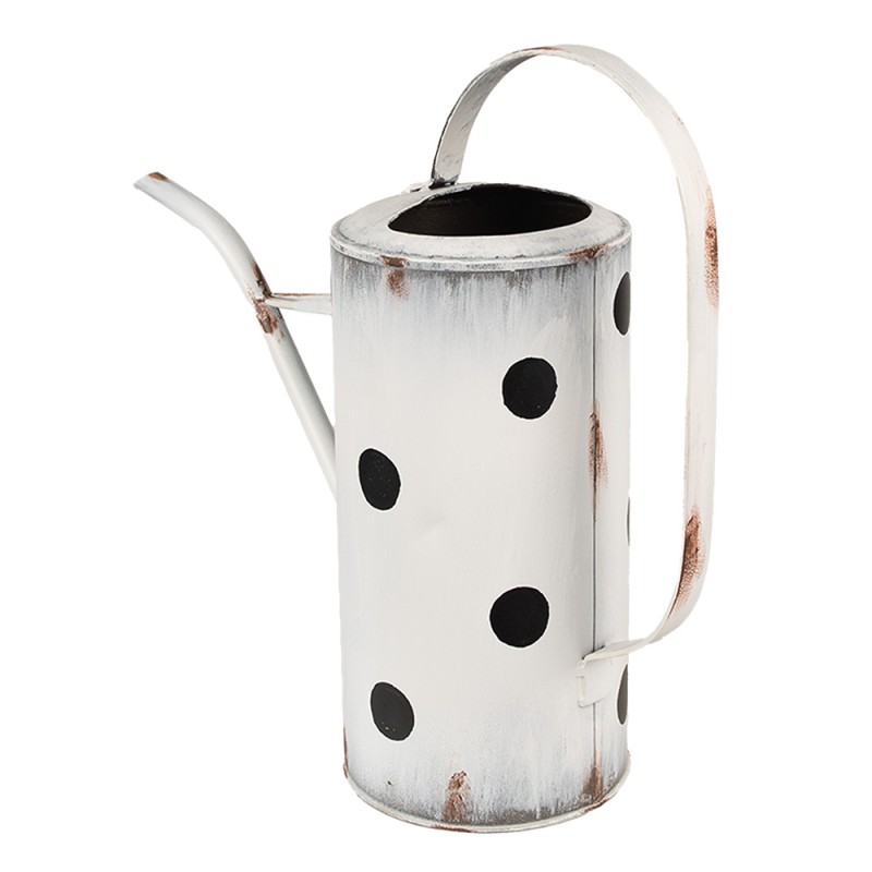 Clayre & Eef Decorative Watering Can 36x13x34 cm White Iron