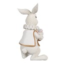 Clayre & Eef Figurine Rabbit 30 cm White Gold colored Polyresin