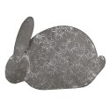 Clayre & Eef Figurine Rabbit 16x4x12 cm Grey Iron
