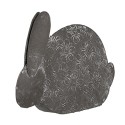 Clayre & Eef Figurine Lapin 16x4x12 cm Gris Fer