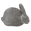 Clayre & Eef Figurine Lapin 16x4x12 cm Gris Fer