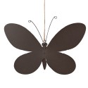 Clayre & Eef Decorative Pendant Butterfly 22 cm Pink Iron