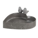 Clayre & Eef Planter Heart 19x17x7 cm Grey Iron Heart-Shaped