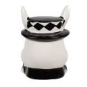 Clayre & Eef Storage Jar Rabbit 11 cm White Black Ceramic