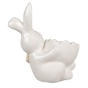 Clayre & Eef Eierbecher Kaninchen 11 cm Weiß Keramik