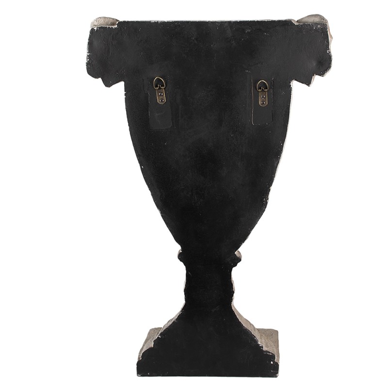 Clayre & Eef Wandblumentopf 73 cm Beige Keramikmaterial Halbkreis